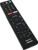 A black Sony TV remote control is shown at an angle against a white background. Náhľad obrázku produktu