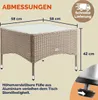 CASARIA® Polyrattan Beistelltisch 58x 58x 42 cm Produktbild-Vorschau 7