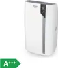 A white Delonghi Pinguino portable air conditioner is shown against a white background. An energy efficiency label is visible in the bottom left corner. Produktbild-Vorschau