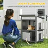 PawHut Katzenhaus aus Holz 2-stöckiges Outdoor Isolierte Produktbild-Vorschau 7
