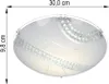 LED Deckenleuchte, Kristalle klar, Glas satiniert, D 30 cm Produktbild-Vorschau 7