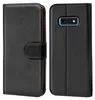 A black flip case for a Samsung Galaxy S10e is shown from the front and back. Náhľad obrázku produktu
