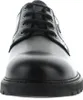A close-up, front-facing view of a black leather shoe. Produktbild-Vorschau