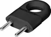 A black Euro plug with two silver pins is shown against a white background. Anteprima dell’immagine prodotto