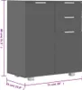 vidaXL Sideboard Hochglanz-Grau 71x35x80 cm Holzwerkstoff Produktbild-Vorschau 12