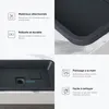 doporro Vasque à Encastrer Lavabo Gris Noir Anthracite Mat Voir les images du produit 6