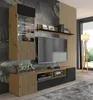 Vitrine en verre AURIS 115 cm Armoire murale Vitrine Noir Voir les images du produit 6