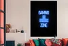 MuchoWow® Poster Spiele - Text - Spielzone - Neon - Blau Produktbild-Vorschau 2