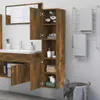 vidaXL Mobile da bagno in rovere fumé 30x30x130 cm Anteprima dell’immagine prodotto 4