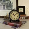 Vintage analogový budík, tichý, malý, na baterie, na stůl, Náhled obrázku produktu 4