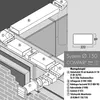 Diagram showing a ventilation system installation example with labeled components. Produktbild-Vorschau