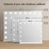 AjieQaQ Kosmetické zrcadlo Hollywood 18 LED 80x60 cm, 3 Náhled obrázku produktu 7