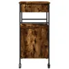 vidaXL Kuchynský vozík údený dub 56x43x89,5 cm materiál na Náhľad obrázku produktu 11