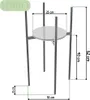 Kovový stojan na květiny, dřevěné podkroví, vysoký 62 cm, Náhled obrázku produktu 11