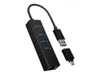 Hub IcyBox 4-Port IB-HUB1419-LAN USB 3.0 Hub & LAN Adapter Produktbild-Vorschau 2