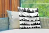 MuchoWow® Outdoor Kissen - Schwarz-Weiß-Illustration der Produktbild-Vorschau 3