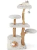 COSTWAY 135cm Kratzbaum, Katzenbaum mit Katzenhöhle, Produktbild-Vorschau 1