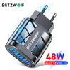 BlitzWolf BK-385 48W USB Ladegerät mit 4 Ports, QC 3.0 Produktbild-Vorschau 1