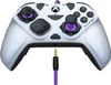 A white and purple PDP Victrix Gambit Tournament controller for Xbox Series X is shown from a front-facing, slightly angled perspective against a white background. Náhľad obrázku produktu