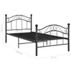 vidaXL Bett Schwarz Metall 90x200 cm Produktbild-Vorschau 8