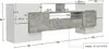 A diagram with dimensions for a piece of furniture, likely a TV stand or media console. Náhled obrázku produktu