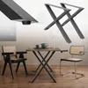 A dining table with two chairs in a room setting, with product images of table legs in the background. Podgląd zdjęcia produktu