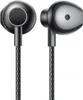 A pair of black earbuds with braided cables, shown against a white background. Anteprima dell’immagine prodotto