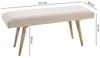 FineBuy gepolsterte Sitzbank 120 cm Massivholz Stoff - Produktbild-Vorschau 3