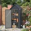 COSTWAY metalen tuinhuis, tuinhuisje voor gereedschap met Productafbeelding-voorbeeld 2