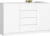 Kommode weiß 160cm breit mit 4 Schubladen und 2 Türen, Produktbild-Vorschau 1