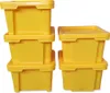 A set of yellow storage boxes stacked against a white background. Produktbild-Vorschau