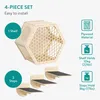 Navaris Katzen Kletterwand 4er Set - Katzenkletterregale Produktbild-Vorschau 4