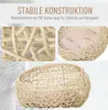 PawHut Katzenbett aus Rattan Katzenhöhle mit Kissen Produktbild-Vorschau 5