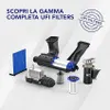 A collection of automotive filters and related components displayed on a light gray and white background. Voir les images du produit