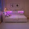 INONEFT Gestoffeerd slaapbank, 140x200 cm, tweepersoonsbed Productafbeelding-voorbeeld 4