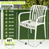 Set da 4 sedie da giardino tillvex® impilabili e resistenti Anteprima dell’immagine prodotto 2