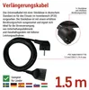 Verlängerungskabel 1,5 m / 1 Steckdose / schwarz / PVC / 1,5 mm2 Produktbild-Vorschau