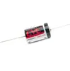 A single battery with wires attached, isolated on a white background. Produktbild-Vorschau