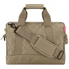 A quilted olive-colored duffel bag with handles and a shoulder strap. Náhled obrázku produktu