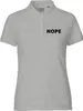 Huuraa Damen Polo Shirt Nope Schriftzug M Sport Grey Bio Produktbild-Vorschau 1
