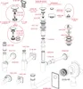 Diagram showing various plumbing parts and their assembly codes. Náhľad obrázku produktu