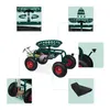 Relaxdays fahrbarer Gartensitz, höhenverstellbar, 150 kg, Produktbild-Vorschau 3