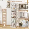 COSTWAY Étagère à chaussures à 8 niveaux, armoire à Voir les images du produit 4