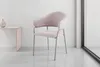 byLIVING Stuhl 2-er Set CURVE / Webstoffbezug in taupe, Produktbild-Vorschau 2