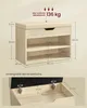 A shoe rack with dimensions and internal storage details. Produktbild-Vorschau