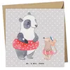 Mr. & Mrs. Panda Glückwunschkarte Otter Schwimmen - Grau Produktbild-Vorschau 1