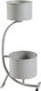 Blumenständer 'Almelo' 63x29x21cm Metall Hellgrau Produktbild-Vorschau 2