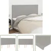 The Living Store Kopfteile 4 Stk. Hellgrau 80x5x78/88 cm Produktbild-Vorschau 1