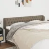 Kopfteil mit Ohren Taupe 203x23x78/88 cm Stoff Produktbild-Vorschau 2