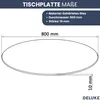 DELUKE® Tischplatte rund Ø 80 cm - Glas Gehärtet, 10 mm Produktbild-Vorschau 3